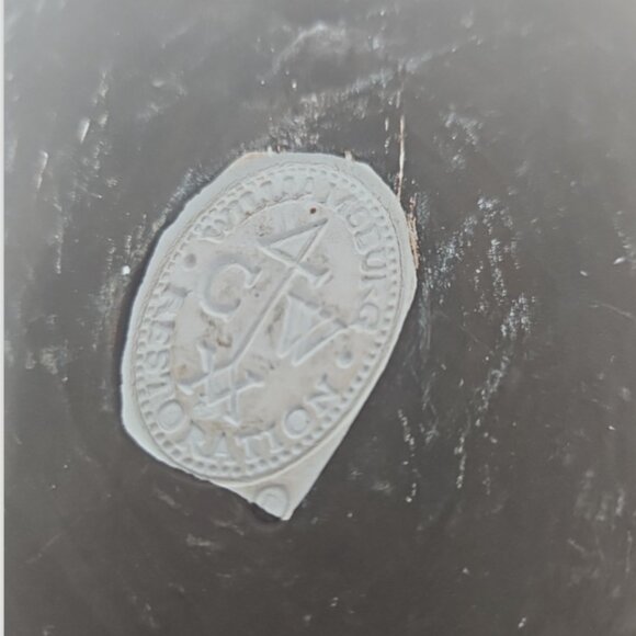 Vintage 1990s Colonial Williamsburg Mocha Redware Slipware Oblong Trencher Bowl - Picture 5 of 6